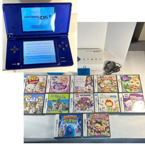 Nintendo DSi in original box with Manual and 12 Game Cartridges - Picture 1 of 16